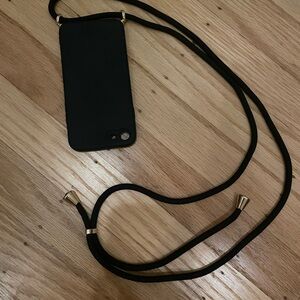 Black Phone Case with Strap